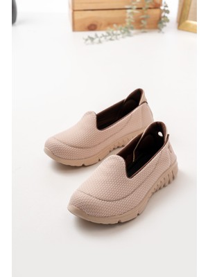 buğrahayalin Kadın Düz Spor Babet | Hafif ve Nefes Alabilen Tekstil | Kısa Topuklu Günlük Rahat Ayakkabı