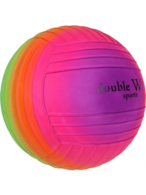 NessiWorld Double W Sports Gökkuşağı Tırtıklı Pvc Top 23CM
