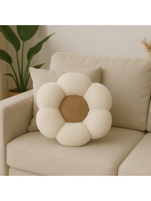 Chizgy Peluş Top Yastık Welsoft Dekoratif Kırlent Yumuşak Yuvarlak Minder Ev Dekoru Şık Tasarım