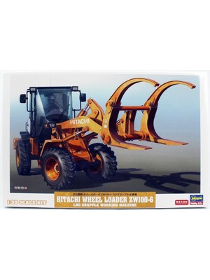 Hasegawa 66105 1/35 Ölçek, Hitachi Kütük Taşıma Aparatlı Tekerlekli Loder ZW100-6, Plastik Model Kiti