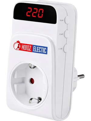 Horoz 131-001-0001 Protex-R Akım Korumalı Priz, Dijital Göstergeli