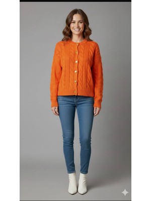 Triko Turuncu Hırka