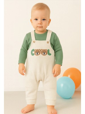 Buufuu Bebek Tulum ve Tişört Takımı Uzun Kollu Cool Desenli