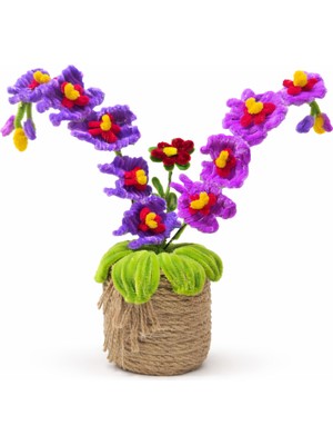 Akın Hediyelik Dekoratif Şönil Yapay Çiçek – Mor & Kırmızı Enerjik Zarafet (Kopya)