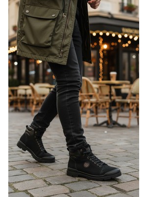 Enoch Hakiki Deri Sportif Tasarım Bağcıklı Erkek Bot