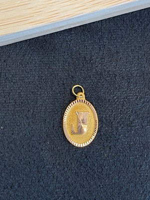 Aida Jewelss 14 Ayar Altın Harfli Kolye Ucu Klasik Model J Harfi Altın Kolye Ucu