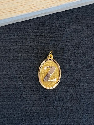 Aida Jewelss 14 Ayar Altın Harfli Kolye Ucu Klasik Model Z Harfi Altın Kolye Ucu