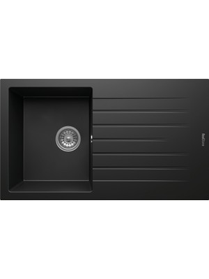 Real Stone P004 Troya 86 Granit Evye Siyah 86 x 50 cm Tezgah Üstü