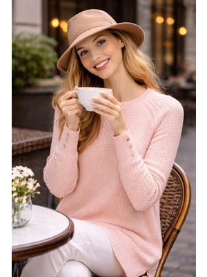 Kadın Merserize Saç Örgü Standart Tunik Kazak