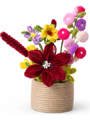 Akın Hediyelik Dekoratif Şönil Yapay Çiçek – Renkli El Yapımı Tasarım