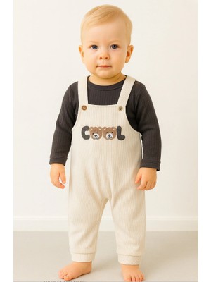 Buufuu Bebek Tulum ve Tişört Takımı Uzun Kollu Cool Desenli