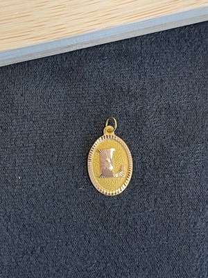 Aida Jewelss 14 Ayar Altın Harfli Kolye Ucu Klasik Model L Harfi Altın Kolye Ucu