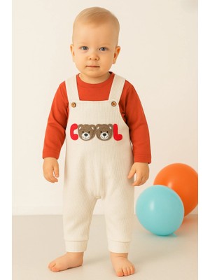Buufuu Bebek Tulum ve Tişört Takımı Uzun Kollu Cool Desenli