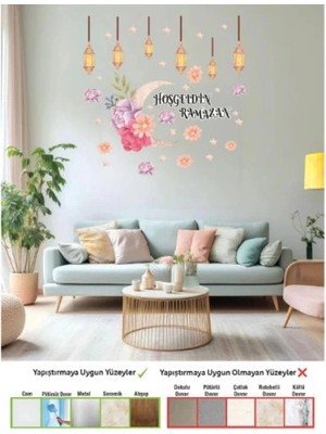 LaraTech Ramazan Temalı Duvar Stickeri - Hoşgeldin Ramazan No 2