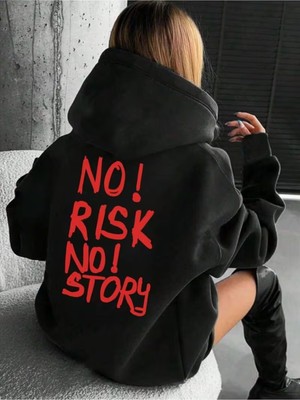 LAYORA Kadın 2yk Trend Grafik Baskılı Kapüşonlu Sweatshirt