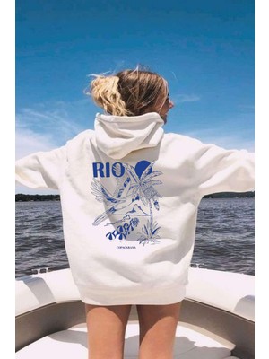 0 Layora0 Kadın Papağan Baskılı Oversize Sweatshirt