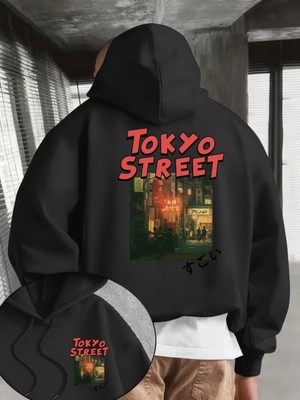 LAYORA Erkek Kapüşonlu Sweatshirt Tüm Sezon Rahat Kesim, Kışlık Kapüşonlu