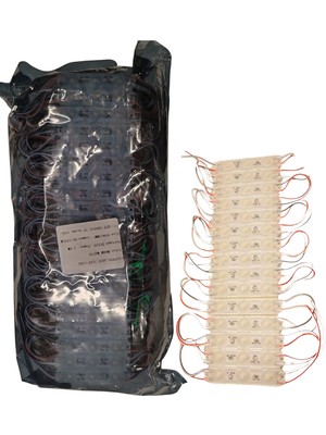 Powerr Led Aydınlatma 200 Adet 12 Volt 1.5 Watt 3 Lensli 3000K Günışığı 2835 Smd LED Modül IP65 Modül 1 Paket