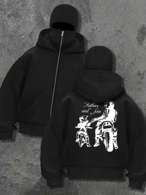 LAYORA Ninja Kapüşonlu Sweatshirt – Kalın Polar Kumaş – Günlük Rahat Kullanım