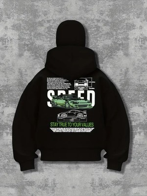 LAYORA Sokak Giyimi Için Bol Kesim Fermuarlı Kazak