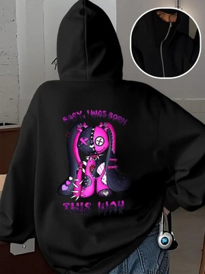 LAYORA Kar Maskeli Ninja Unisex Polar Sweatshirt – Kalın 3 Iplik – Kışlık Rahat Tarz