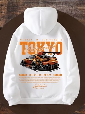 LAYORA Tokyo Racing Los Angeles California Genç Kapüşonlu Sweatshirt