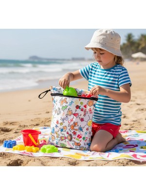 PremiumPort Büyük Boy Su Geçirmez Islak Mayo Çantası, 43CM x 46CM, Aile Boyu Tasarım