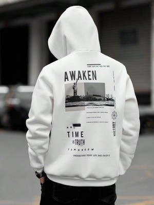 LAYORA Poland Desenli Premium Kapüşonlu Sweatshirt