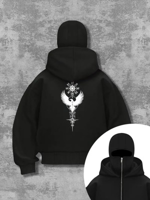 LAYORA Ninja Kapüşonlu Polar Hırka – Unisex – Sıcak ve Yumuşak Kumaş