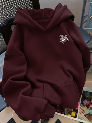 LAYORA Unisex Karakterli Kapüşonlu Sweatshirt- Yüz ve Tüm Yüzey Baskılı, Rahat Bağcıklı Kapüşonlu