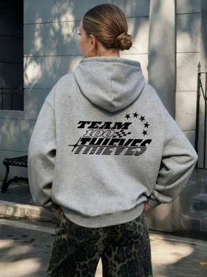 LAYORA Tek Parça Y2K Tarzı Kadın Sonbahar Uzun Kollu Kapüşonlu Sweatshirt