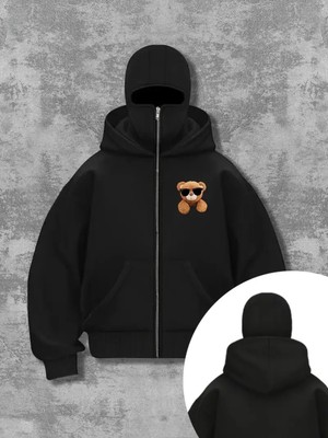 LAYORA Maskeli Polar Hırka – Modern Ninja Tarzı – Kışın Olmazsa Olmazı