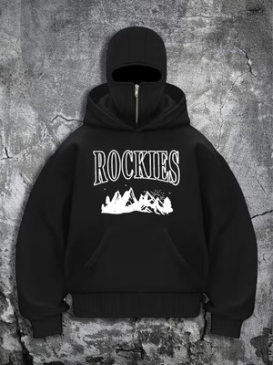 LAYORA Kadınlar Için Gotik Yarış Grafik Baskılı Kapüşonlu Sweatshirt