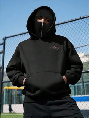 LAYORA Erkekler Için Çift Katmanlı Kapüşonlu Fermuarlı Sweatshirt,