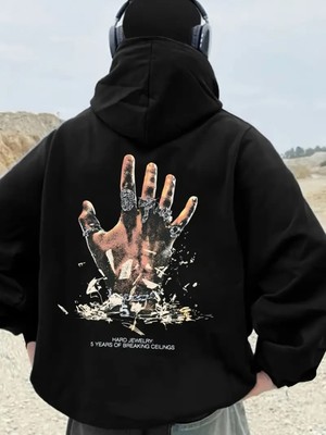 LAYORA Ninja Kapüşonlu Sweatshirt – Kalın Polar Kumaş – Günlük Rahat Kullanım