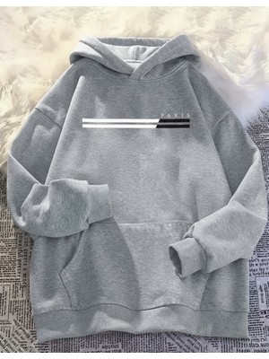LAYORA Paris Baskılı Oversize Unısex Kapüşonlu Sweatshirt