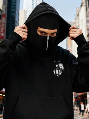 LAYORA Erkekler Için Çift Katmanlı Kapüşonlu Fermuarlı Sweatshirt,