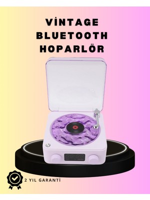 Dinç Store 44 Bluetooth Retro Pikap Hoparlör – Projektörlü Gece Lambası DINÇSTORE-4522