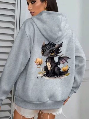 LAYORA Tek Parça Y2K Tarzı Kadın Sonbahar Uzun Kollu Kapüşonlu Sweatshirt