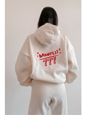 LAYORA 00 Kadın Manifest Baskılı Oversize Sweatshirt