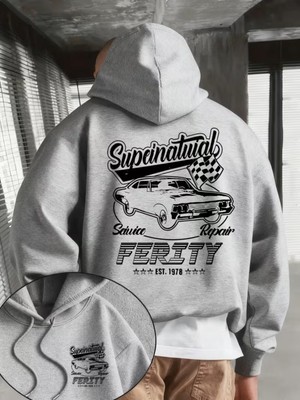 LAYORA Erkek Kapüşonlu Sweatshirt Tüm Sezon Rahat Kesim, Kışlık Kapüşonlu