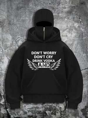 LAYORA Ninja Kapüşonlu Sweatshirt – Kalın Polar Kumaş – Günlük Rahat Kullanım