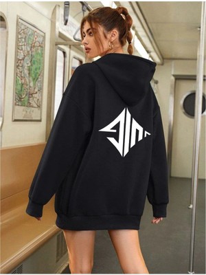 LAYORA Poland Desenli Premium Kapüşonlu Sweatshirt