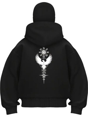 LAYORA Maskeli Ninja Polar Sweatshirt – Termal Rahatlık – Modern Görünüm