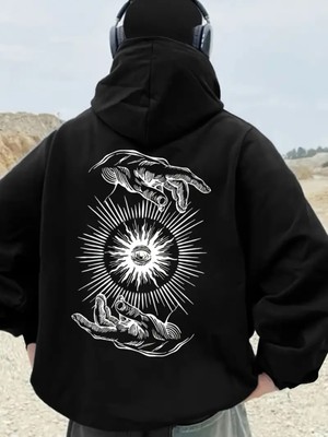 LAYORA Ninja Kapüşonlu Sweatshirt – Kalın Polar Kumaş – Günlük Rahat Kullanım
