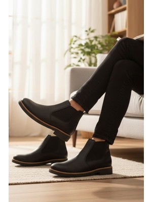 Enoch Suni Deri Dikişli Chelsea Erkek Bot