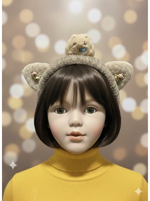 Gülümse Gel 1 Adet Kız Çocuk Capybara Peluş Saç Bandı Toka Kapibara Saç Bantı