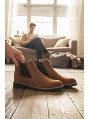 Enoch Suni Deri Dikişli Chelsea Erkek Bot