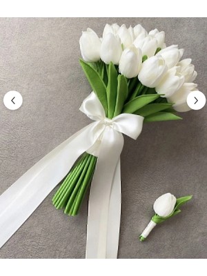 Bioren Islak Lale Buket’i Yaka Çiçeği 11 Adet Sararmaz