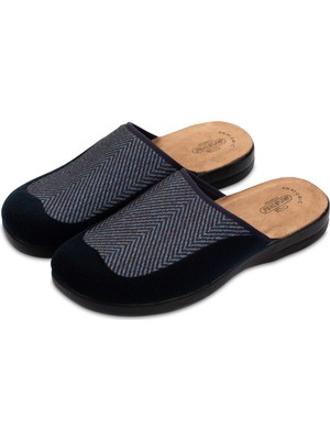 Akınalbella Konforlu Mavi-Gri Ev Terliği